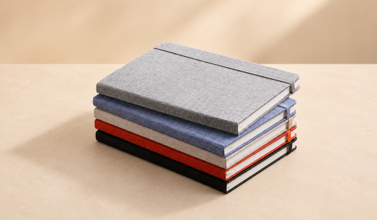 A5 Size Notebook with Cotton PU