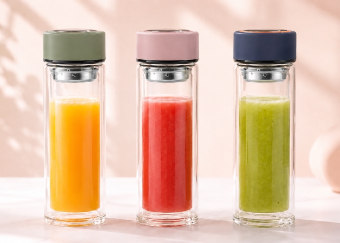 350ml Double Wall Glass Bottle